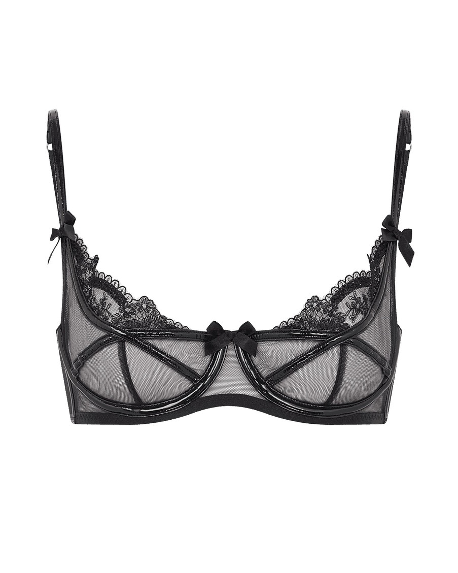 Черный бюстгальтер балконет Charlotia