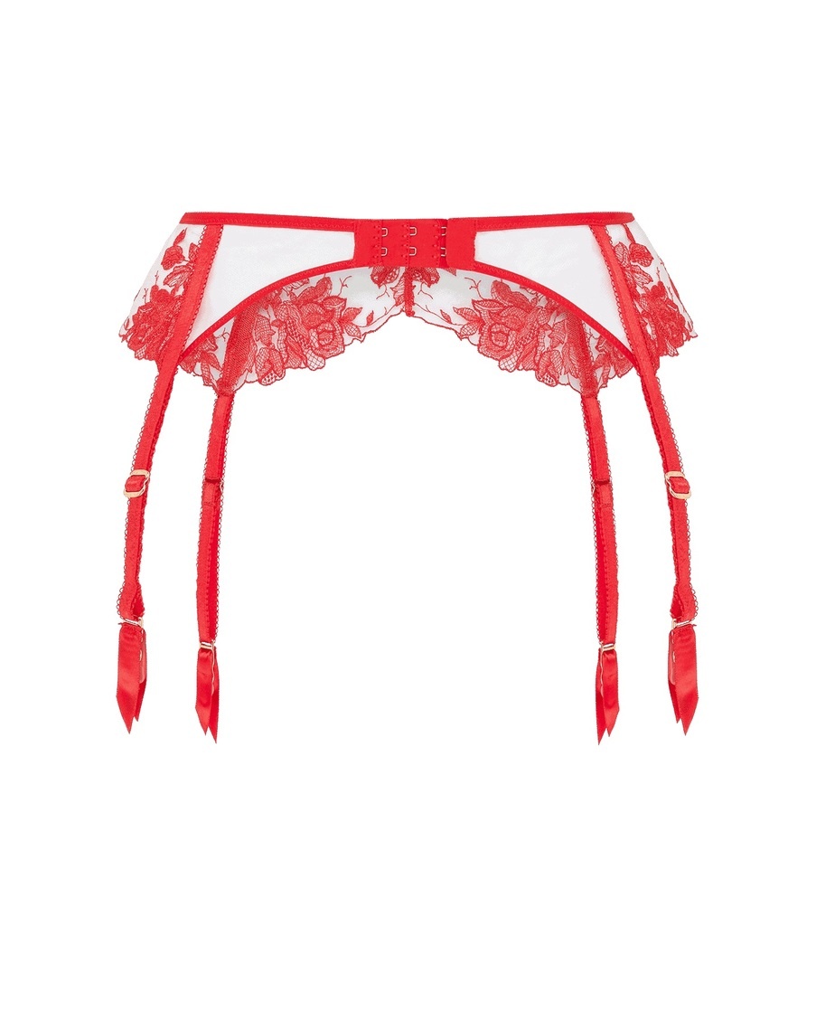 Красный пояс для чулок Elvie