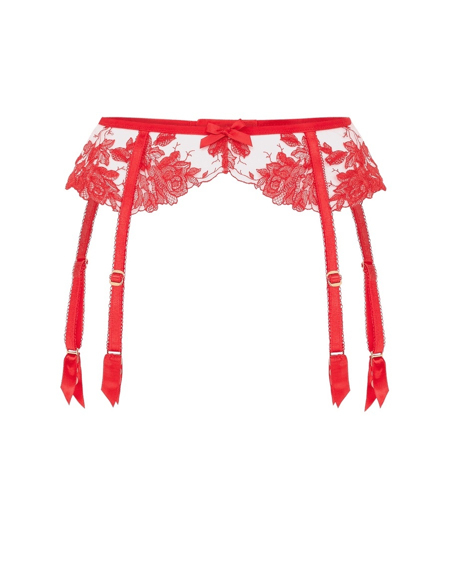 Красный пояс для чулок Elvie