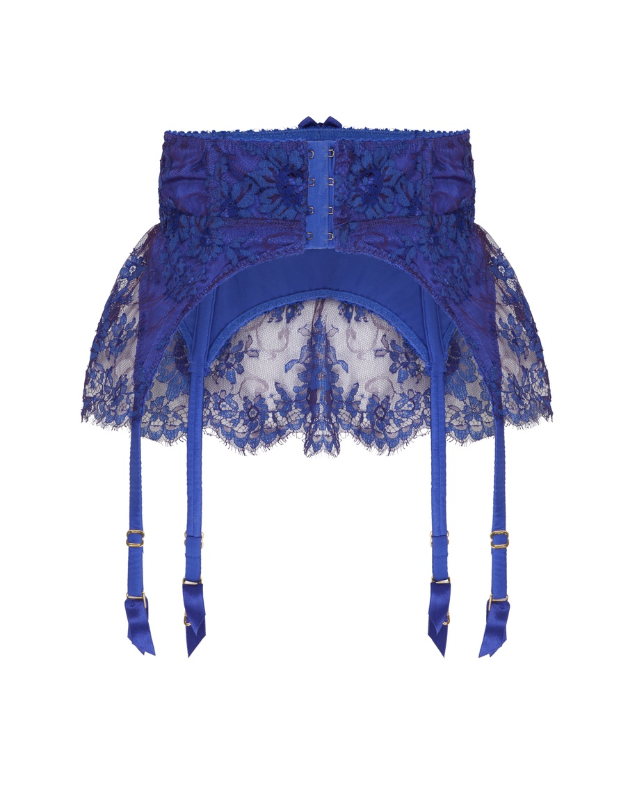 Синий пояс для чулок Carline