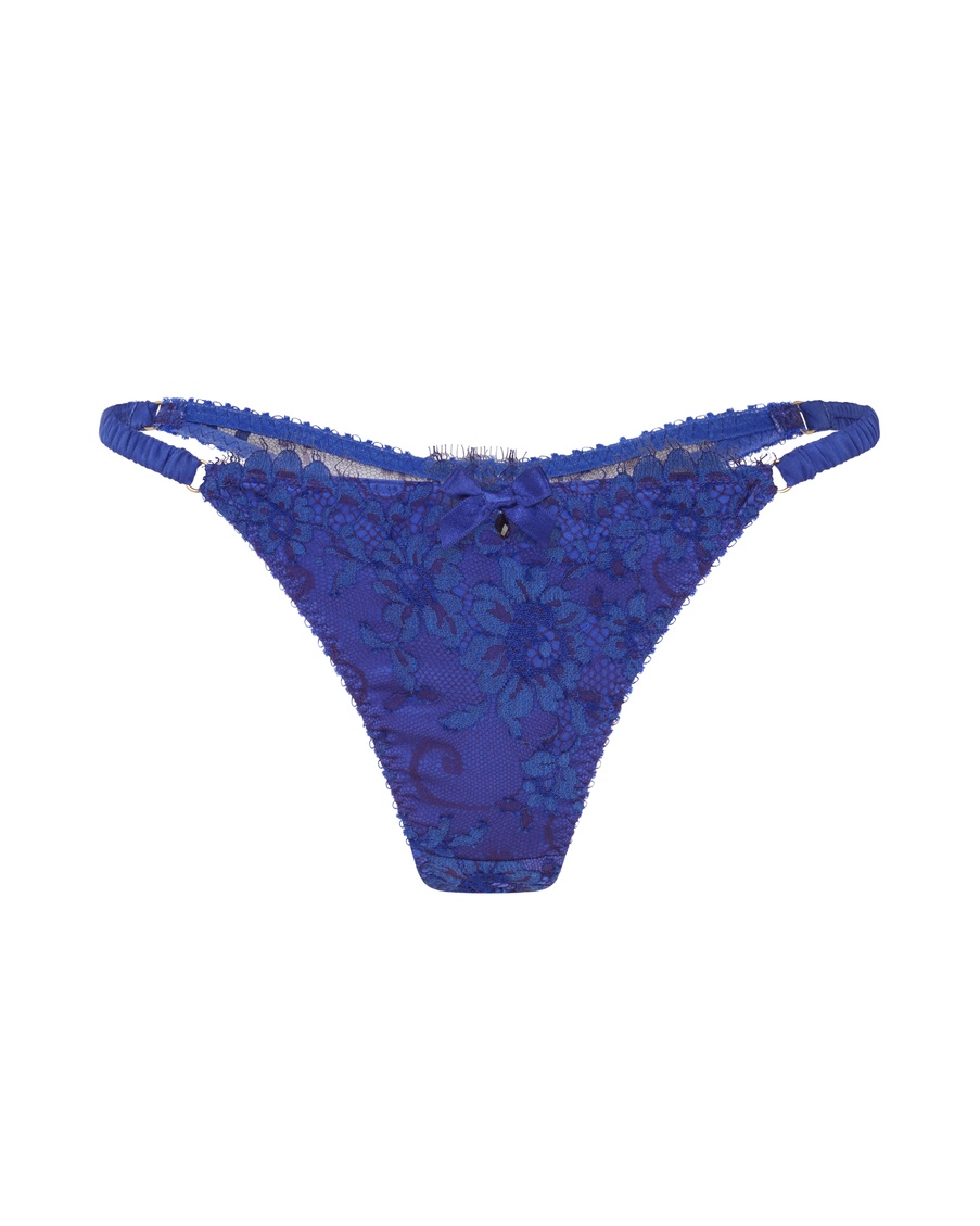 Синие трусы стринги Carline