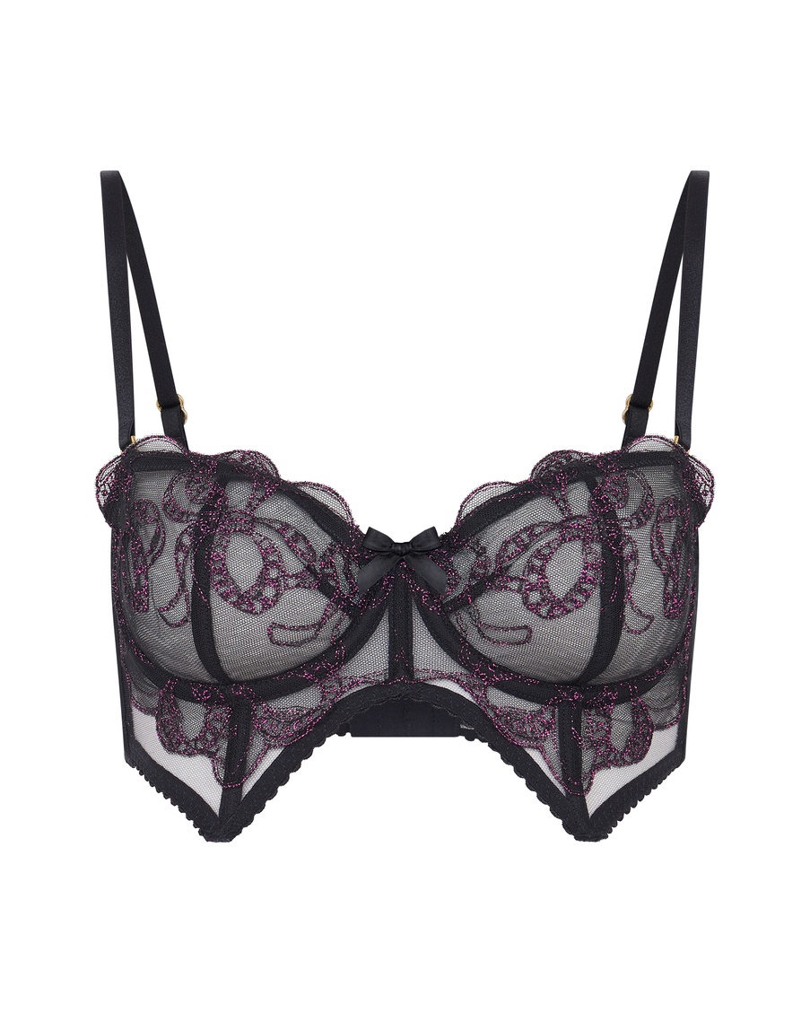 Черный бюстгальтер бюстье Louella