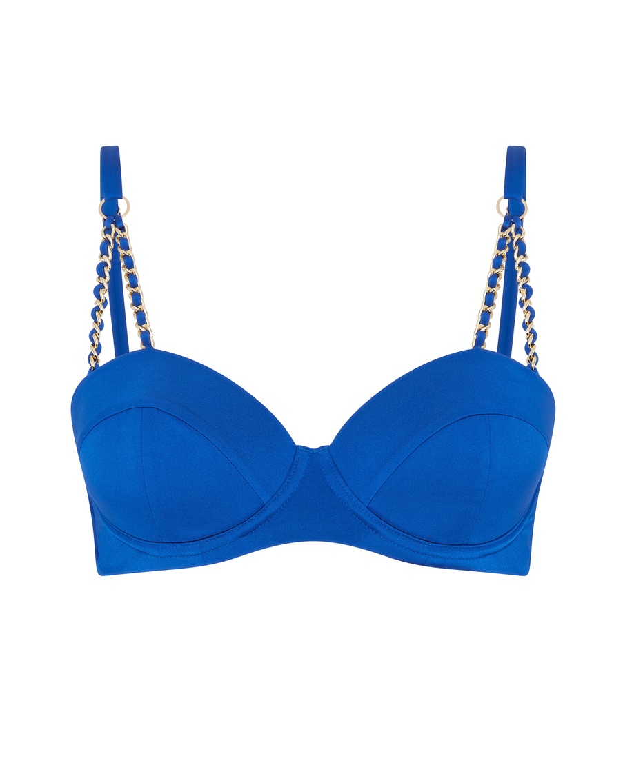 Синий топ купальника Montie