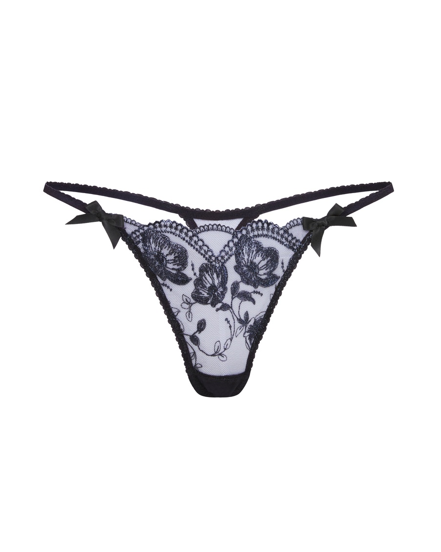 Черные трусы стринги Winnette