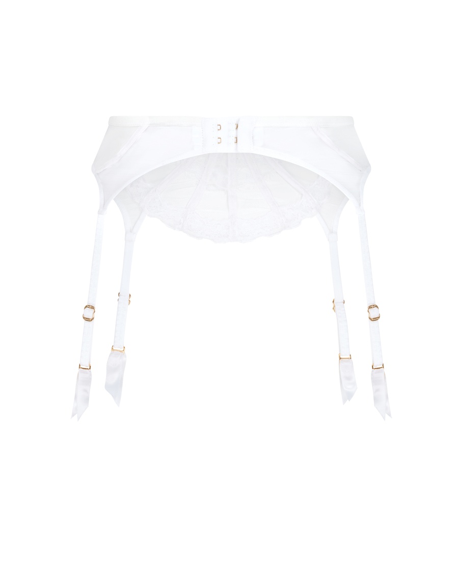 Белый пояс для чулок Mariann