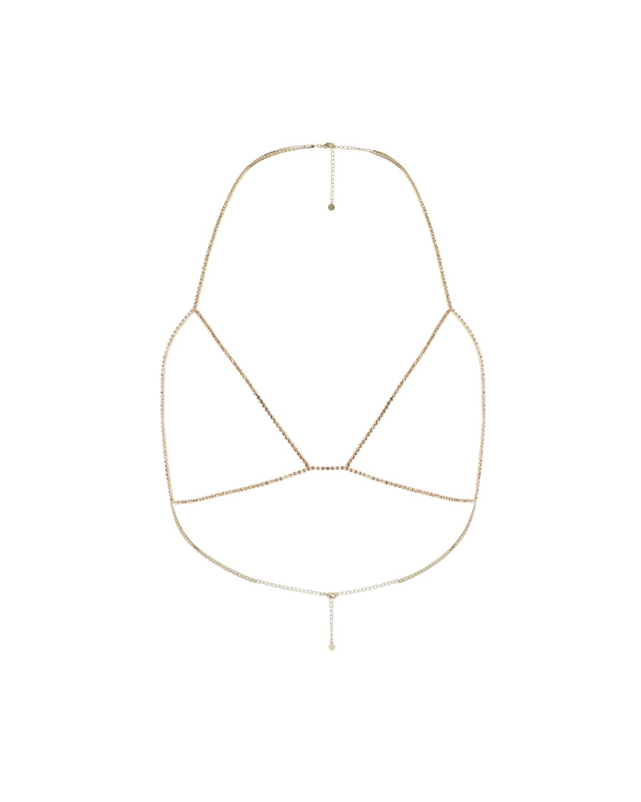 Золотистая цепочка на грудь Bougie