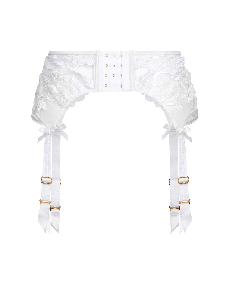Белый пояс для чулок Darlia
