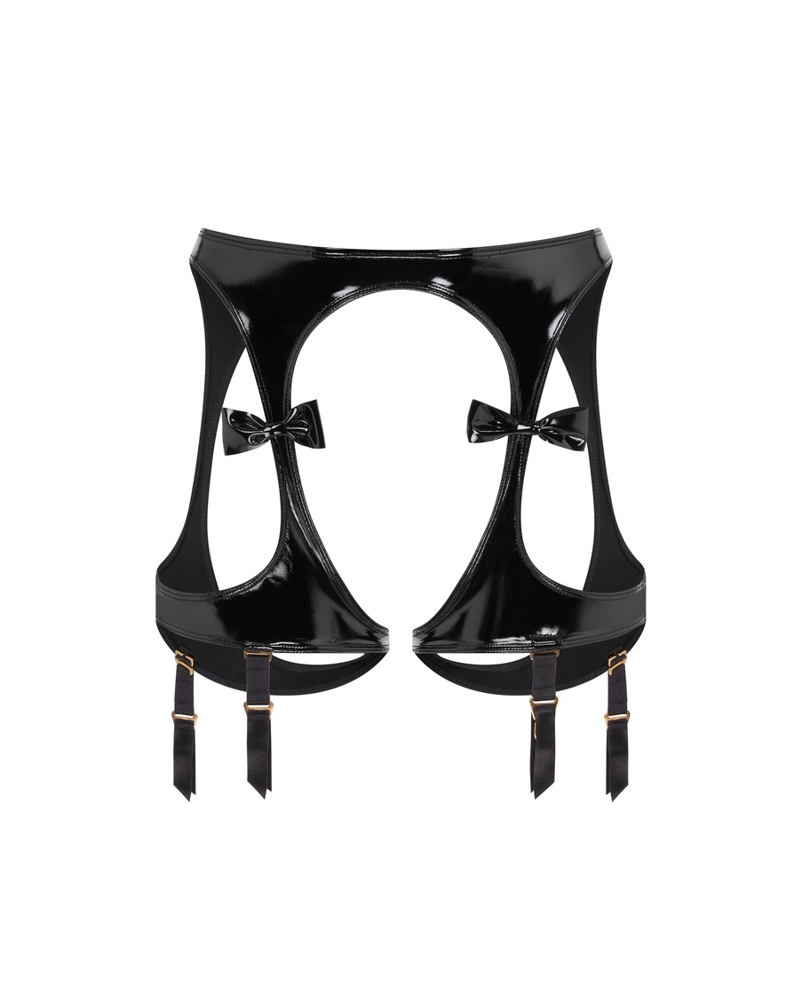 Черный пояс для чулок Brina