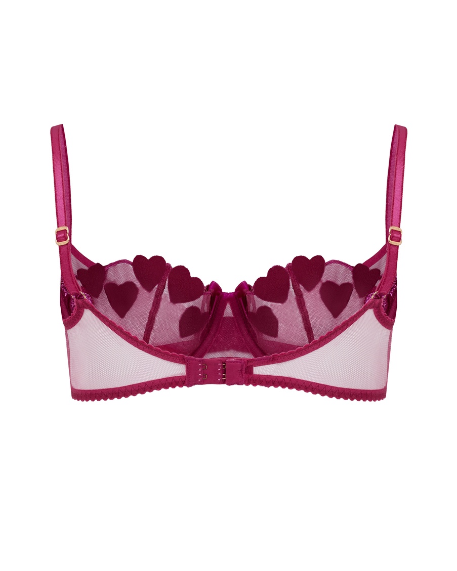 Бюстгальтер балконет цвета маджента Liliya