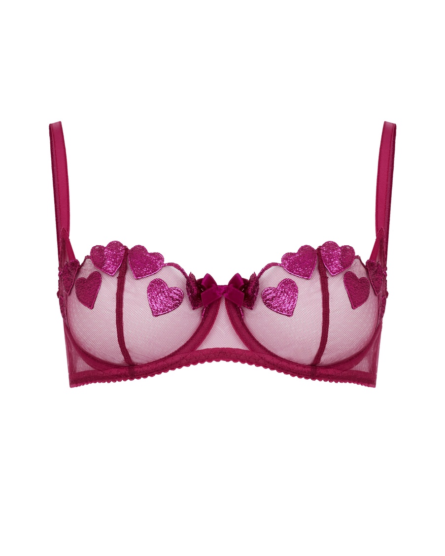 Бюстгальтер балконет цвета маджента Liliya
