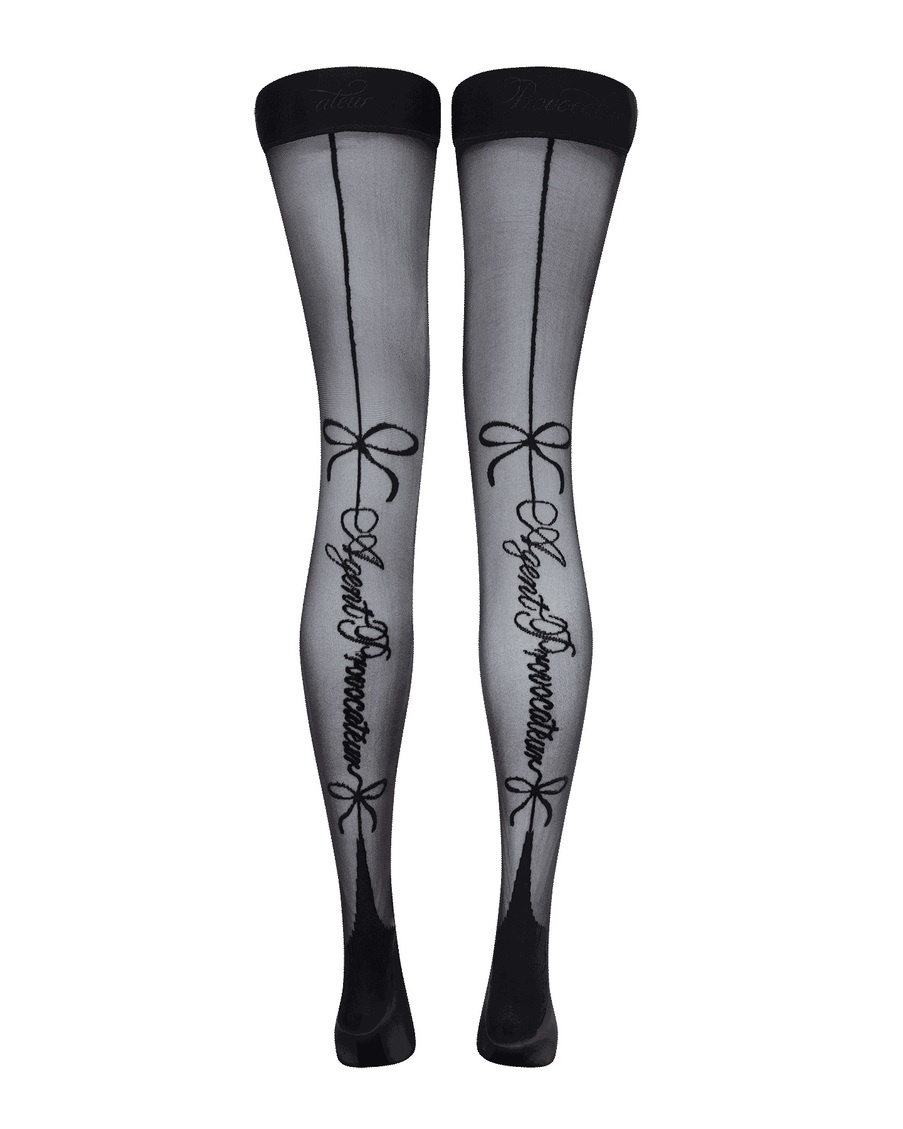 Черные чулки на резинке AP Signature