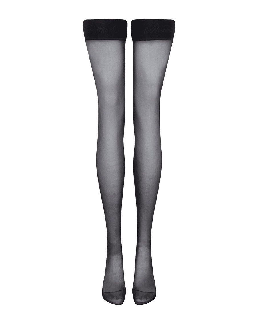 Черные чулки на резинке AP Signature