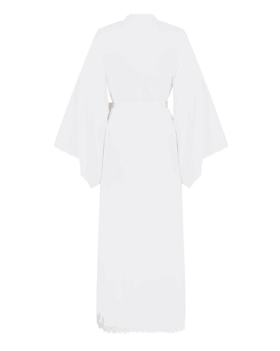 Белый длинный халат-кимоно Gisele