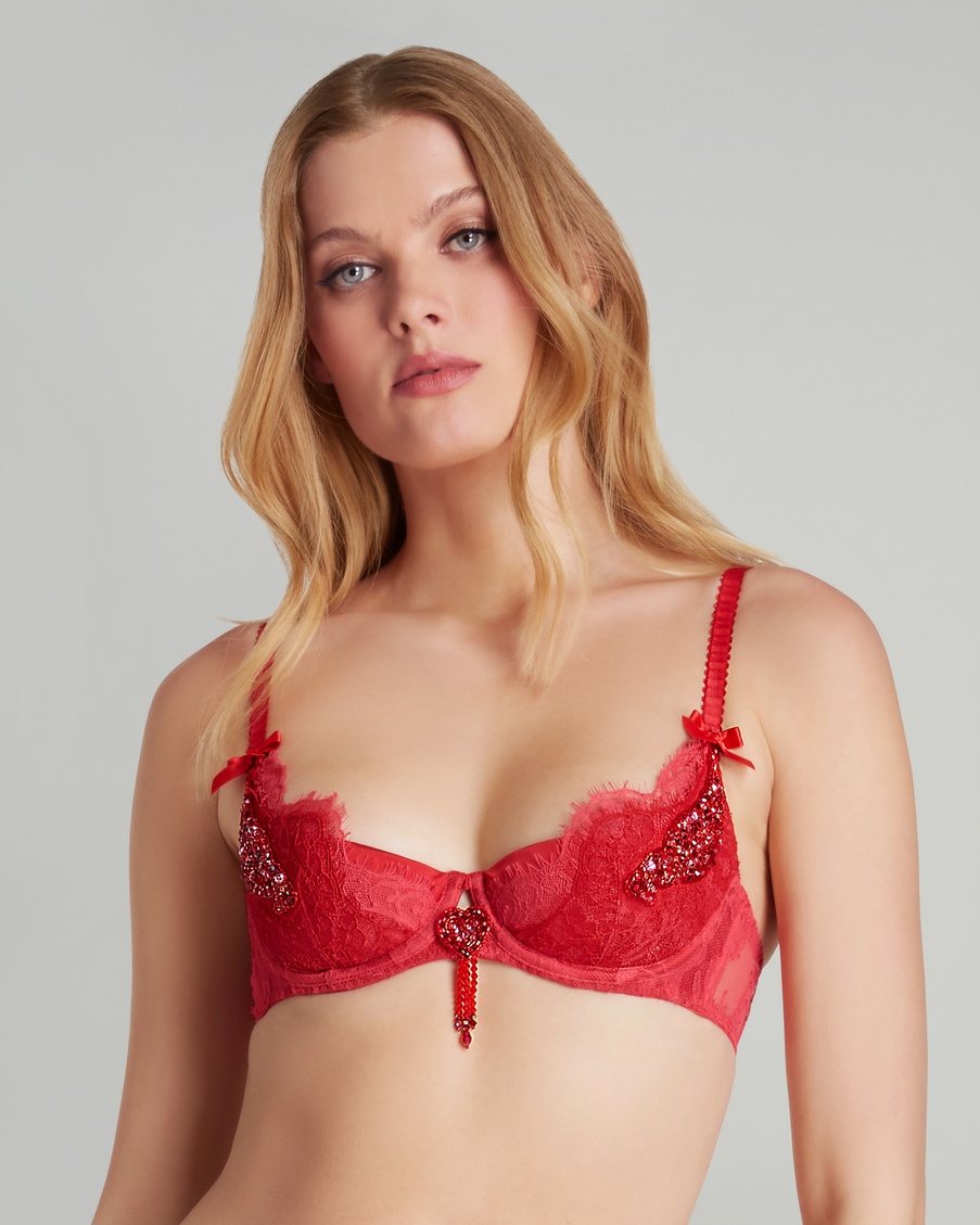 Красный бюстгальтер с плотной чашкой Graicelle