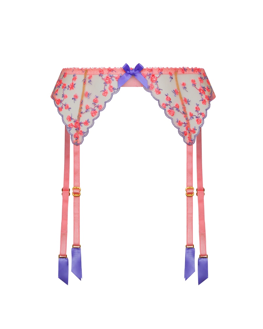 Розовый пояс для чулок Lissa