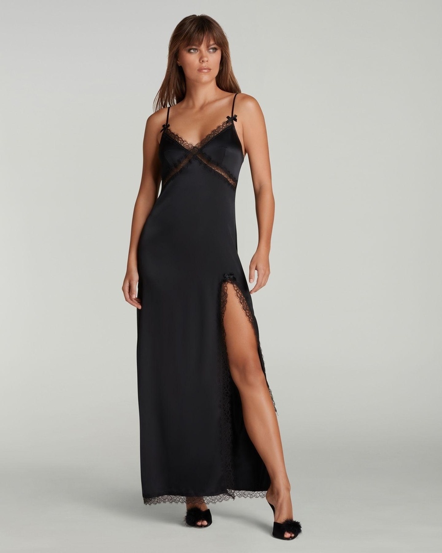 Черная длинная сорочка Gisele