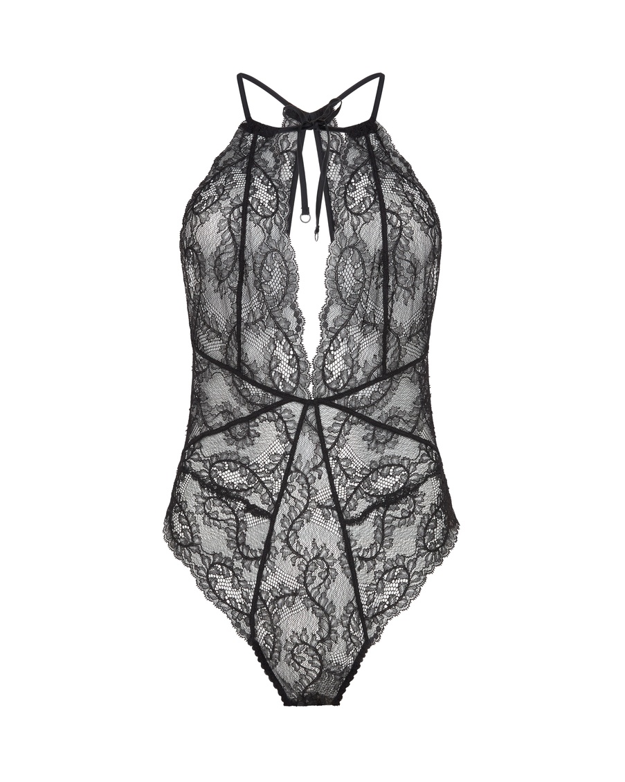 Черное боди Love