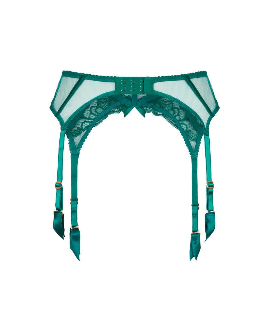 Зеленый пояс для чулок Rozlyn