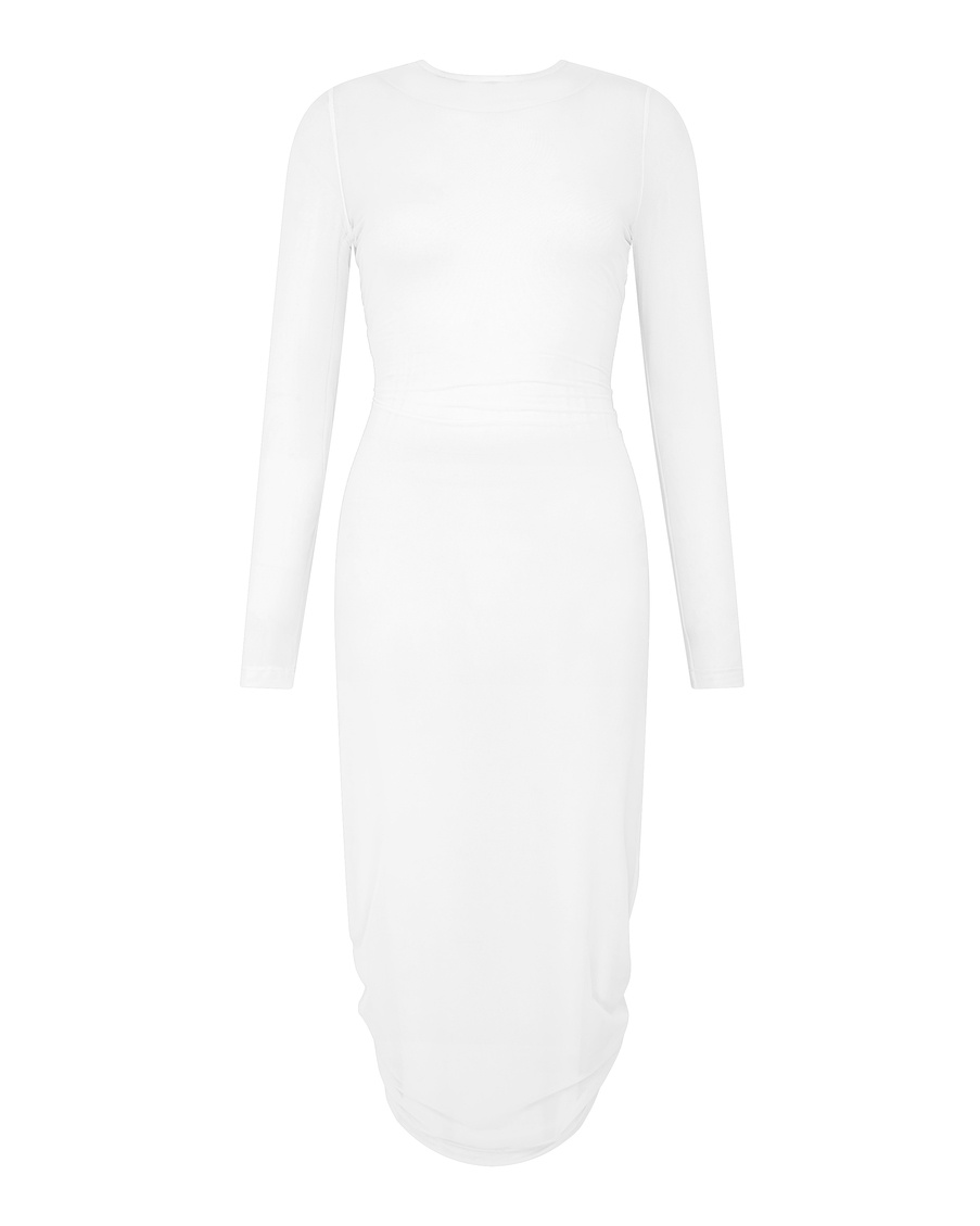 Белая пляжная накидка Laury