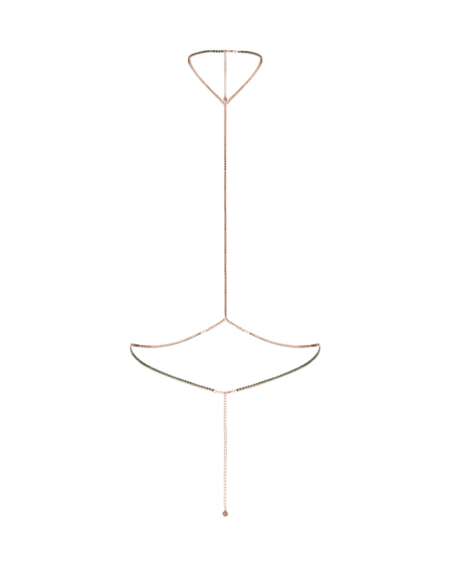 Цепочка для тела зеленого цвета Bougie