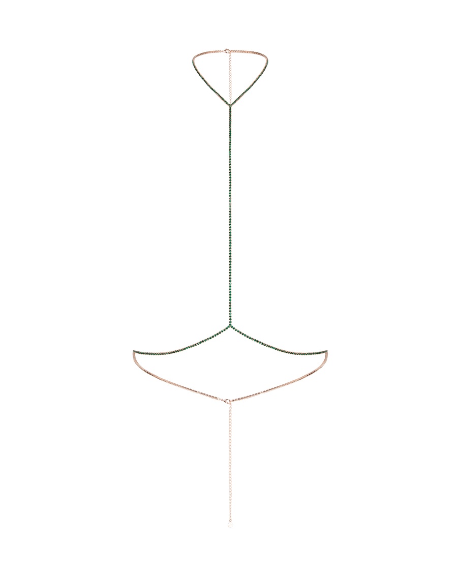 Цепочка для тела зеленого цвета Bougie