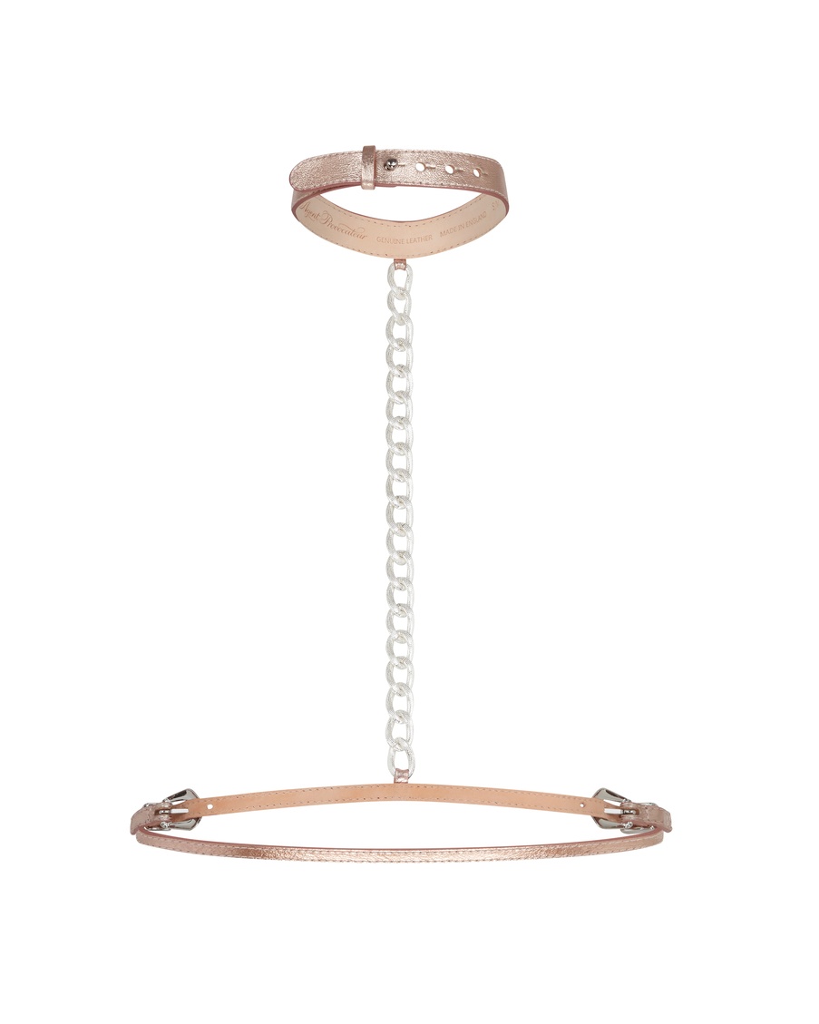 Портупея цвета шампань Dallis