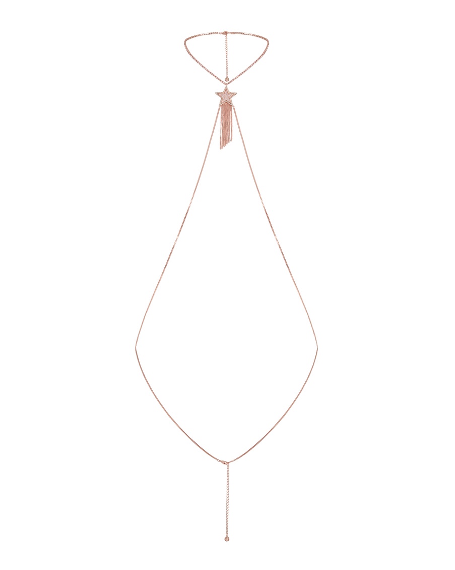 Цепочка для тела цвета розового золота Dustie