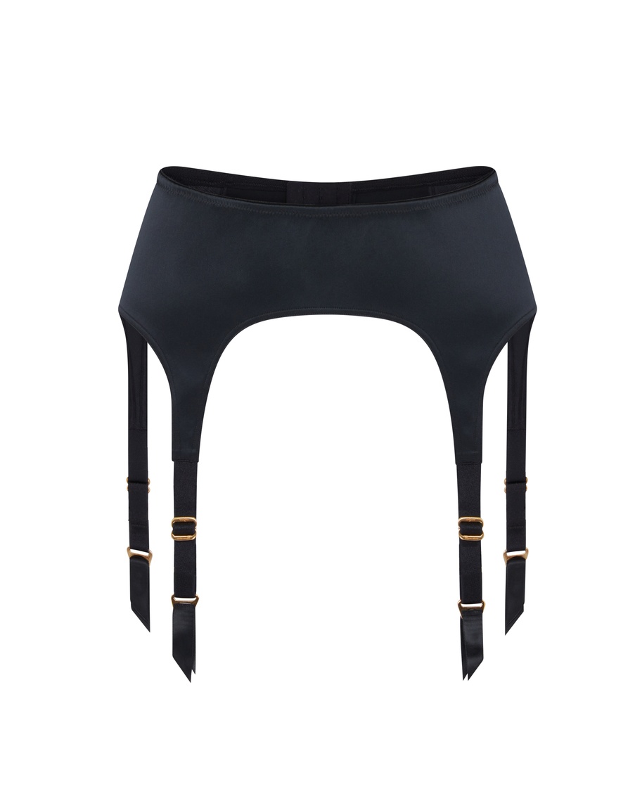 Черный пояс для чулок Nikita