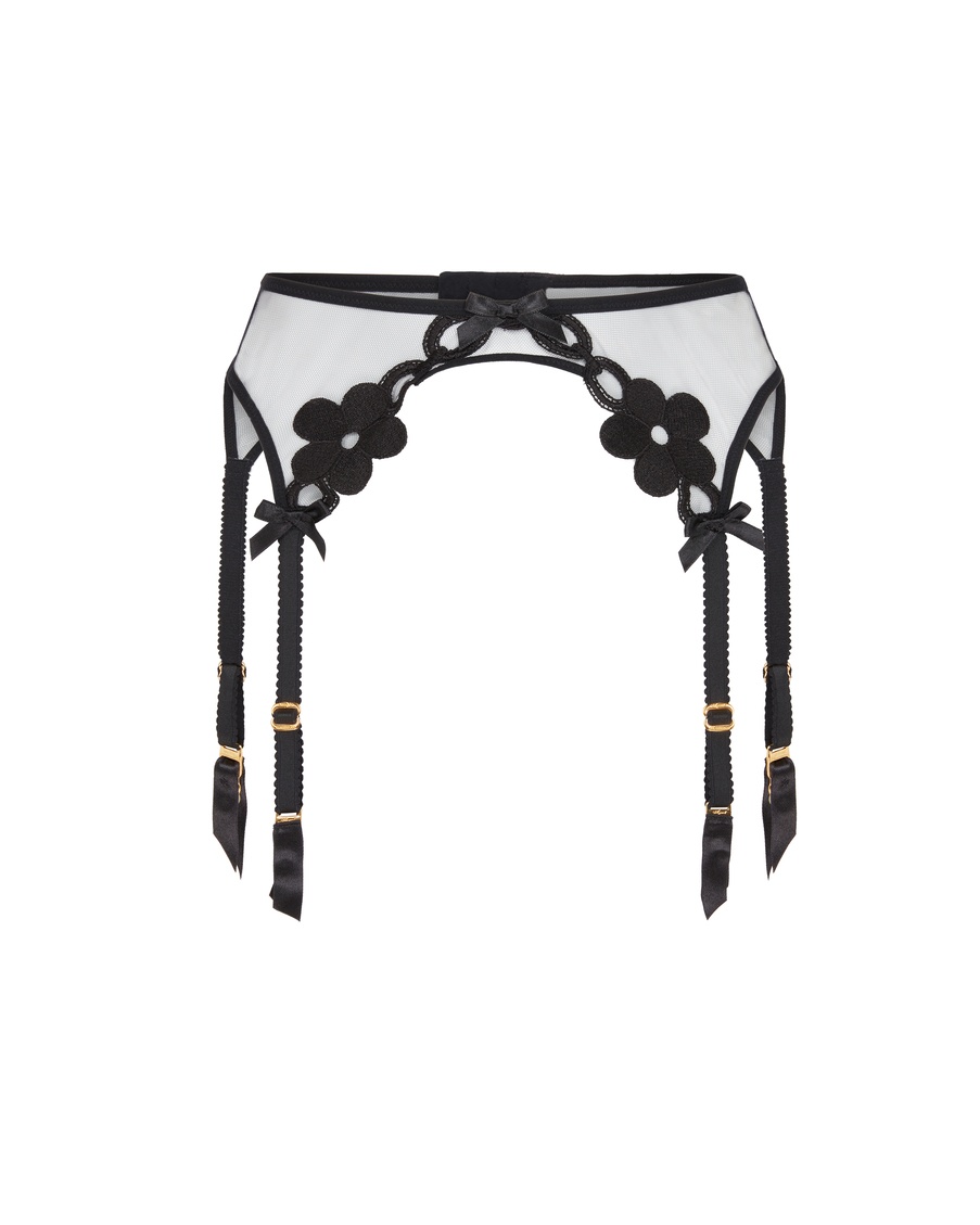 Черный пояс для чулок Daysi