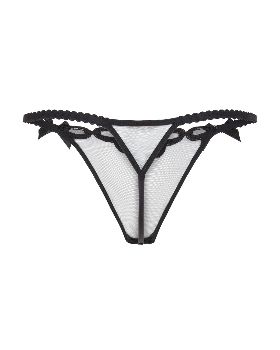 Черные трусы стринги Daysi