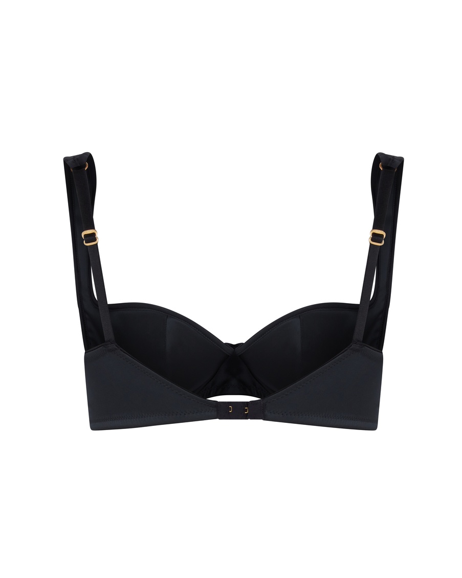 Черный бюстгальтер балконет Nikita