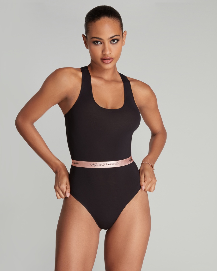 Черное боди Clea