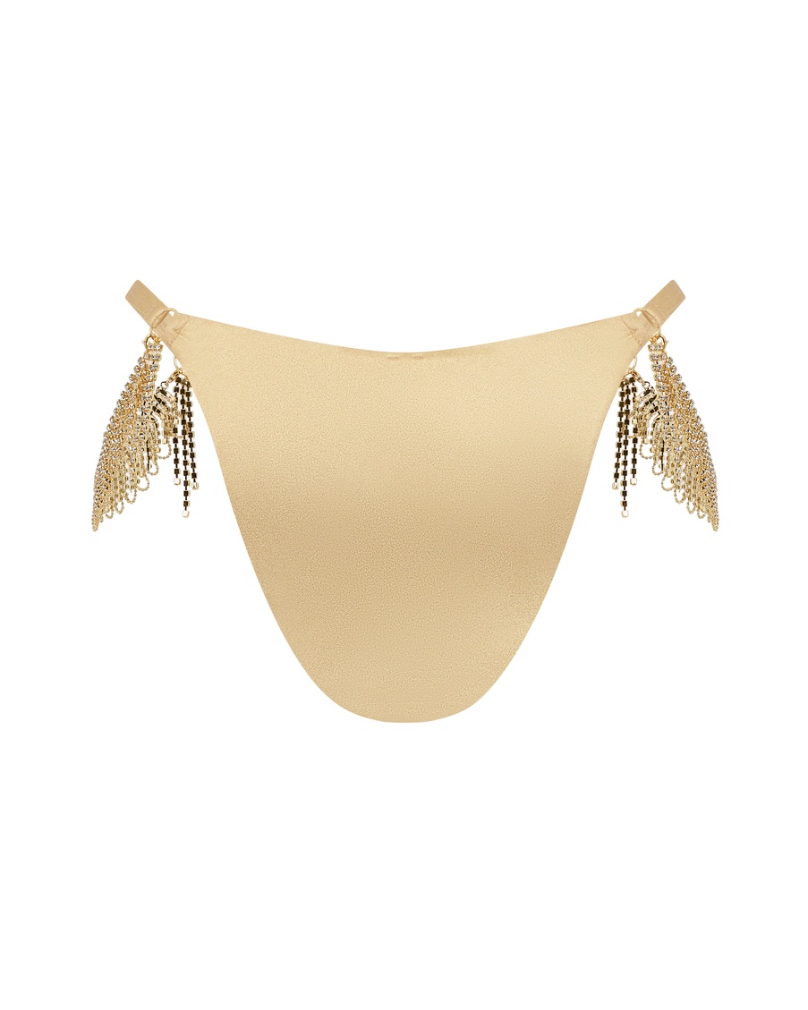 Золотистые плавки купальника Cassiana