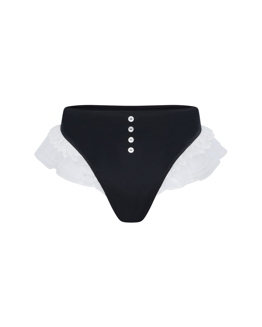 Черно-белые трусы с высокой посадкой Bonnie