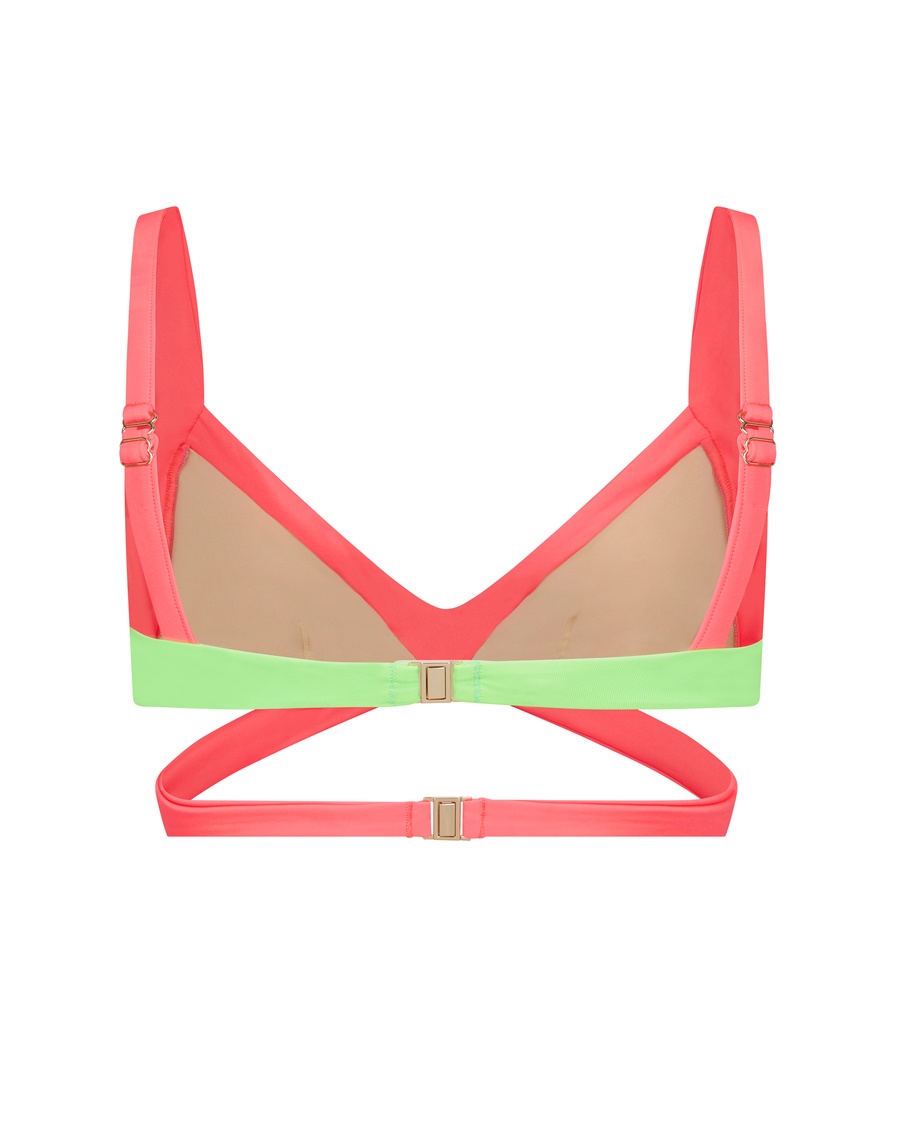 Фиолетово-розовый топ купальника Mazzy