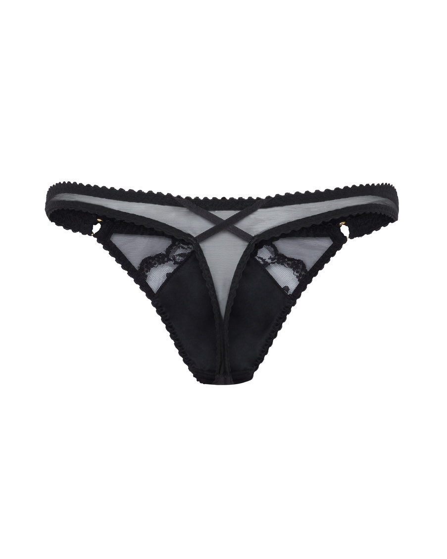 Черные трусы стринги Daphnie
