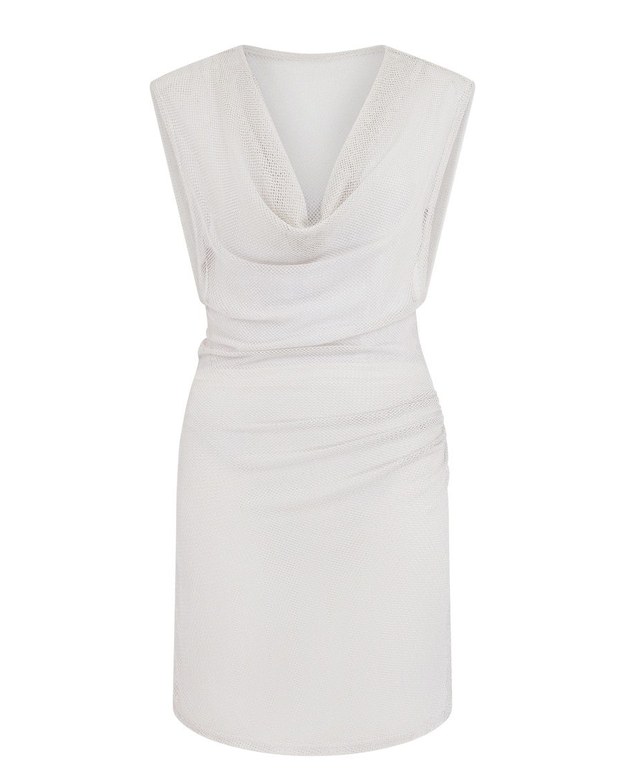 Серебристое пляжное платье Orina