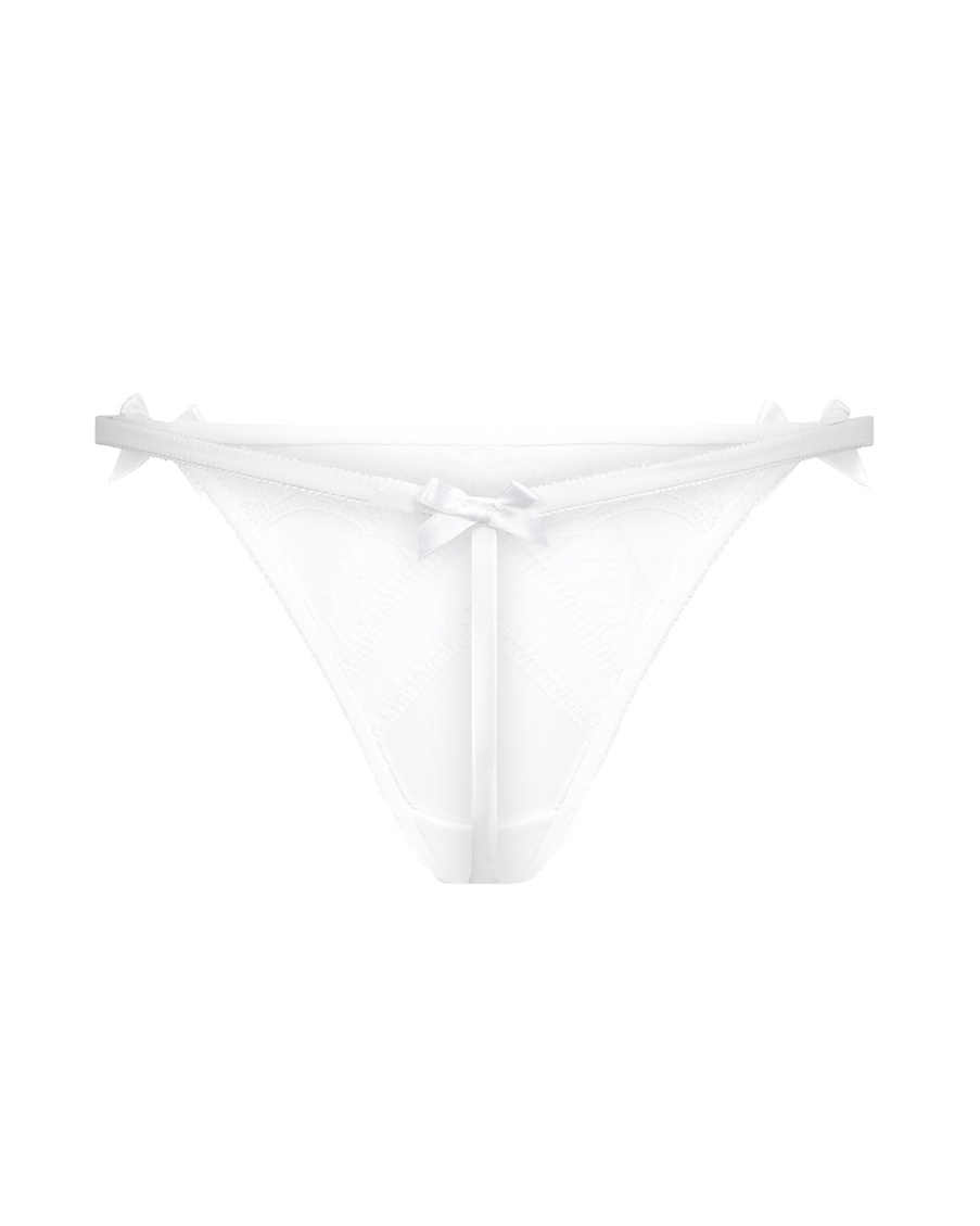 Белые трусы стринги Alysia