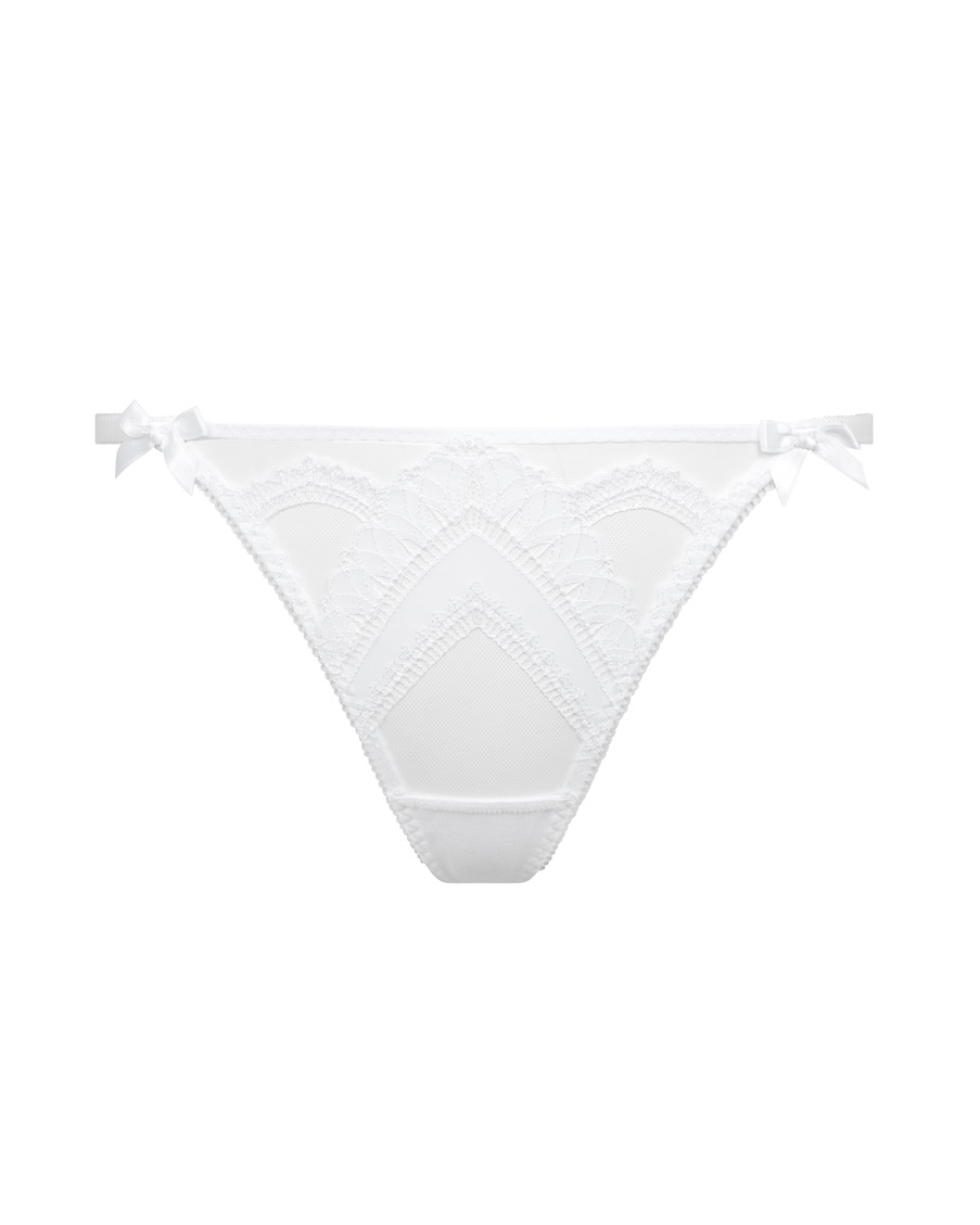 Белые трусы стринги Alysia