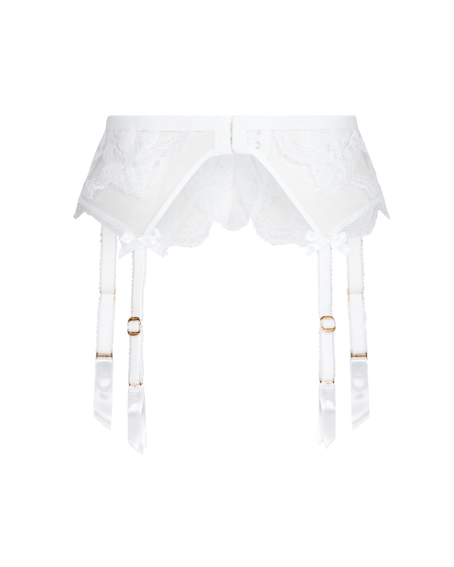 Белый пояс для чулок Alysia