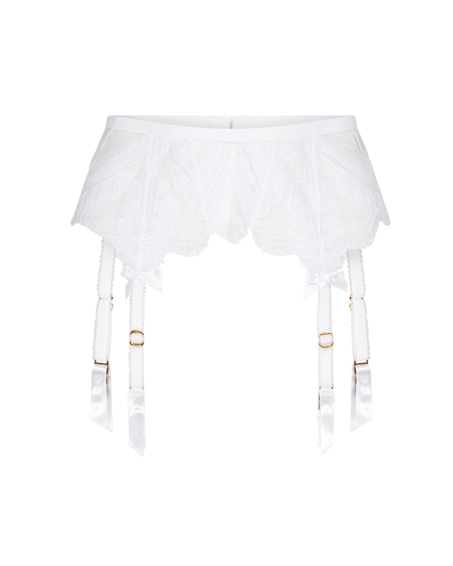 Белый пояс для чулок Alysia