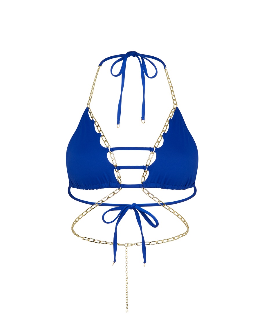 Синий топ купальника Tazzie