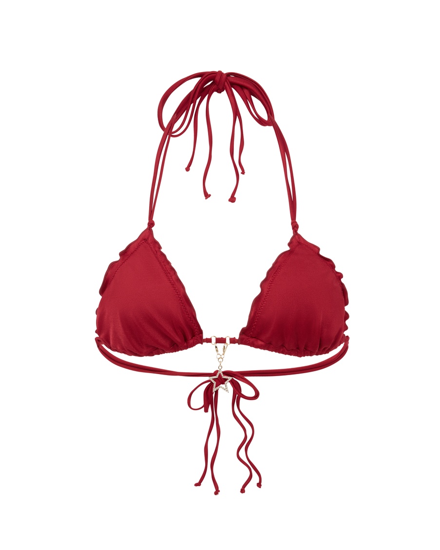 Бордовый топ купальника Berry