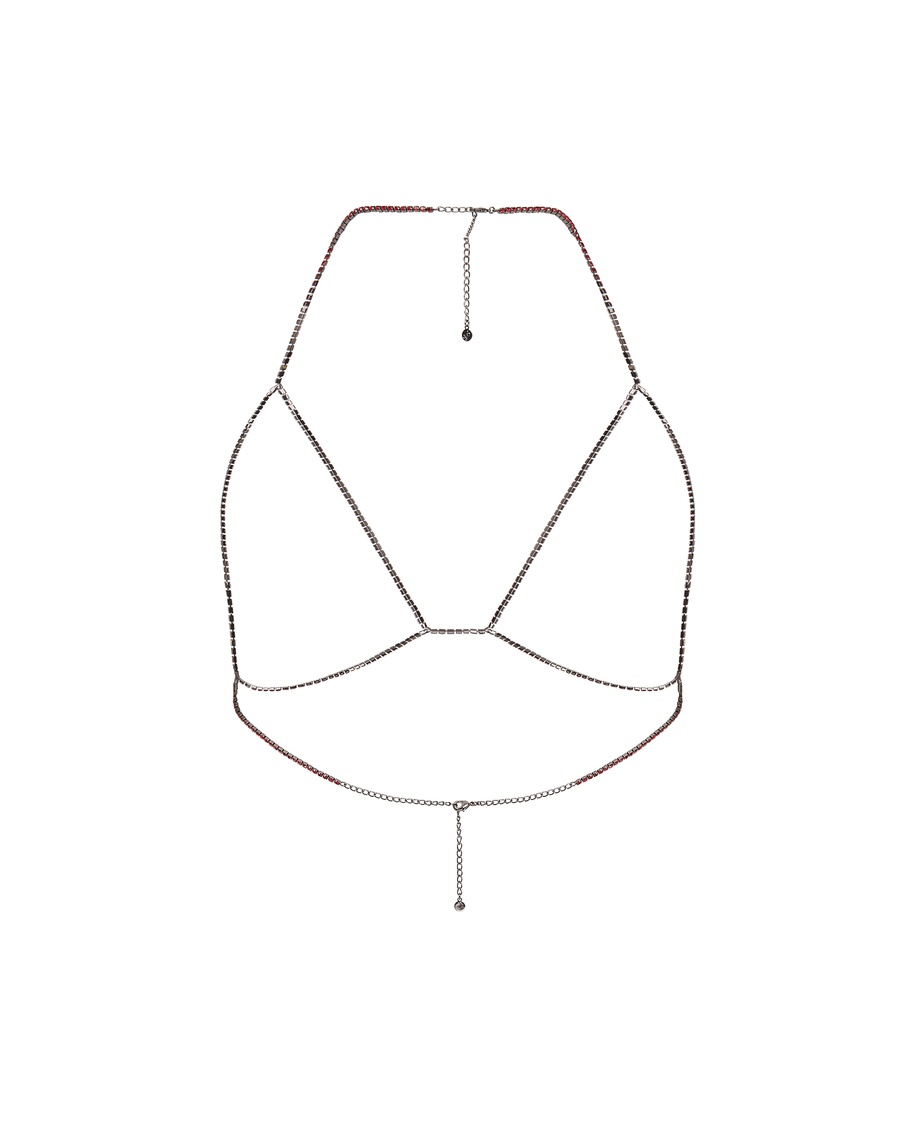 Красная цепочка на грудь Bougie