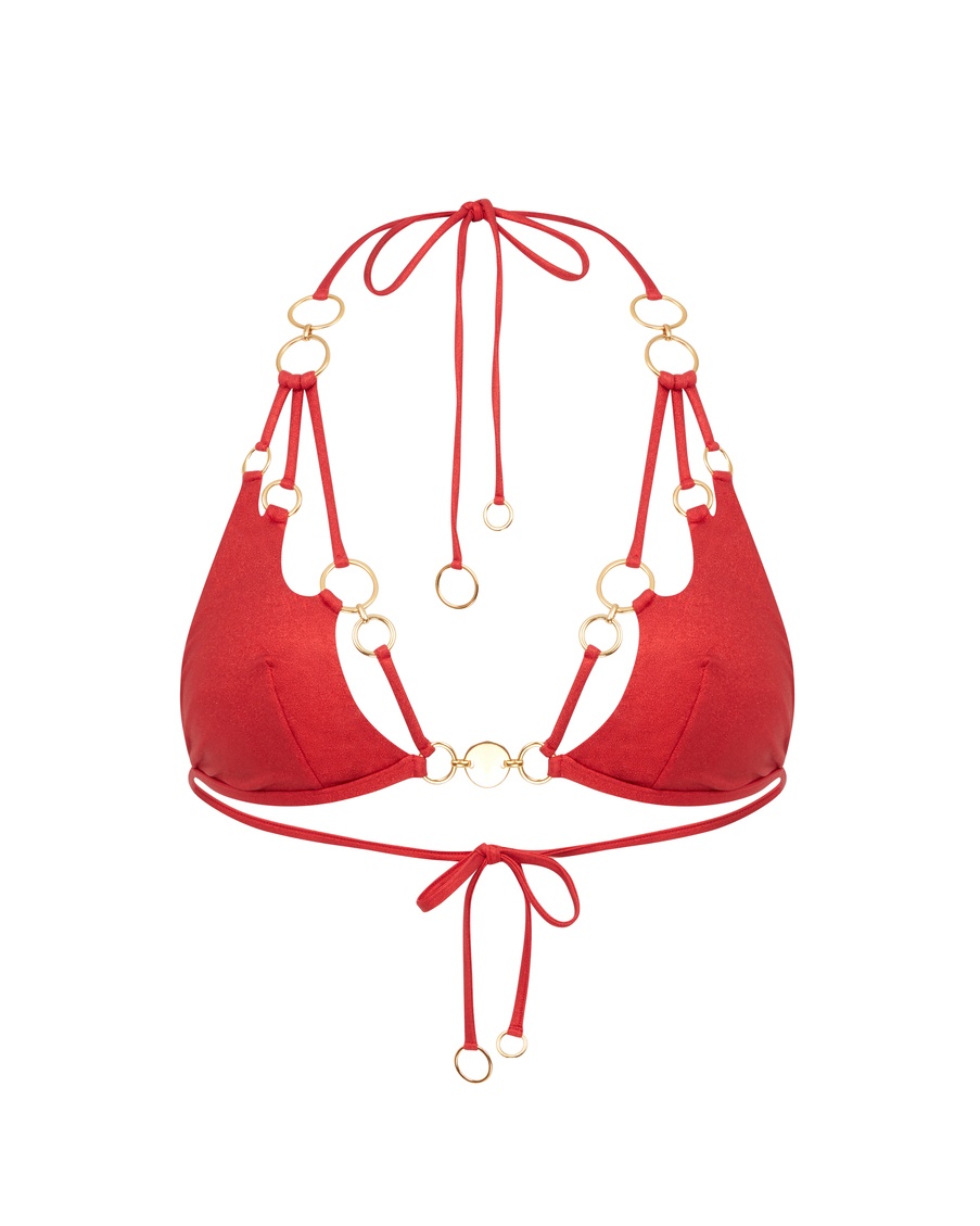 Красный топ купальника Davine