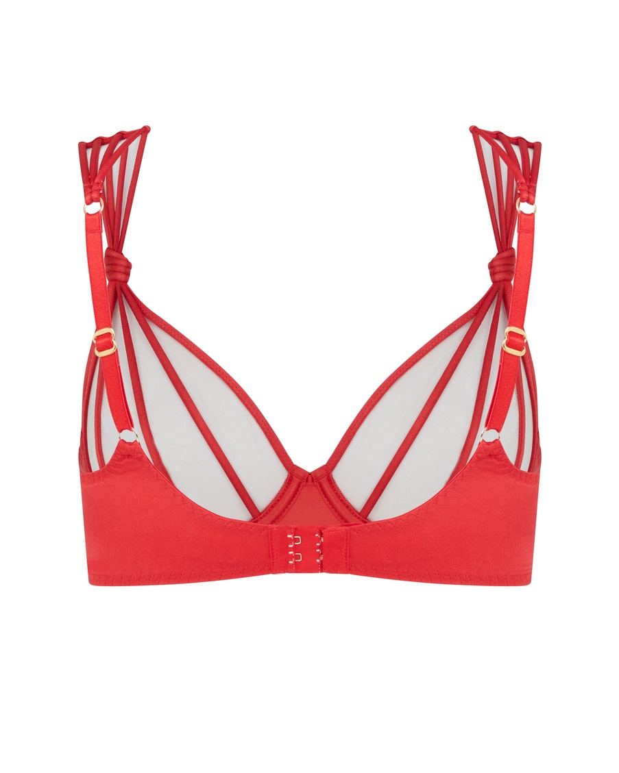 Красный прозрачный бюстгальтер с мягкой чашкой Ozara