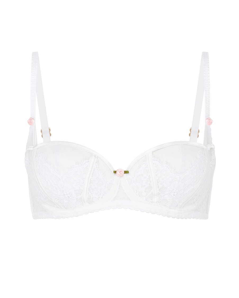 Белый бюстгальтер балконет Clarissa
