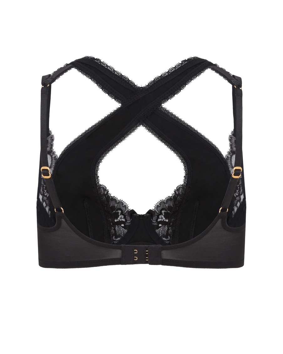 Черный бюстгальтер балконет Vicki