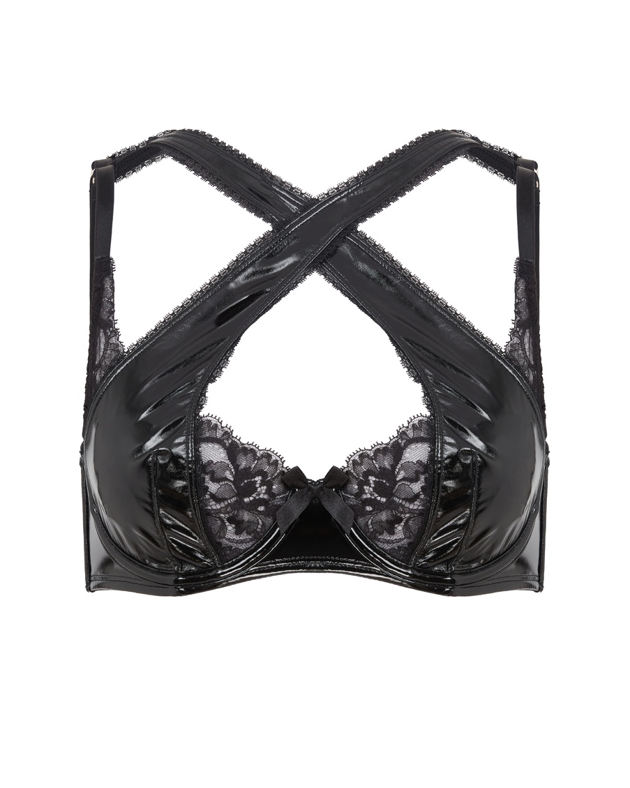 Черный бюстгальтер балконет Vicki