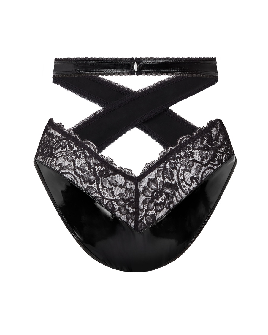 Черные трусы с высокой посадкой Vicki